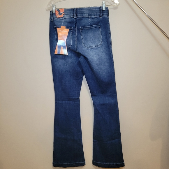 Indigo Poppy Women's Tummy Control Slim Bootcut Jeans - Picture 3 of 5